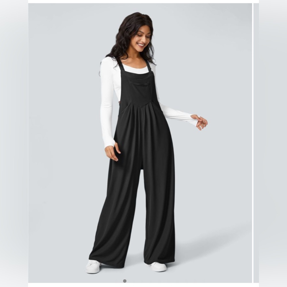 HALARA Black Wide-Leg Jumpsuit